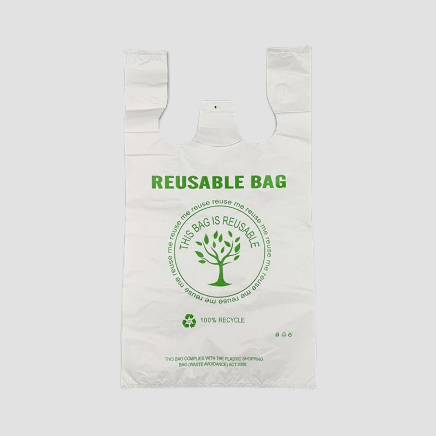 JF Reusable Plastic Bag White - Sigma Supply