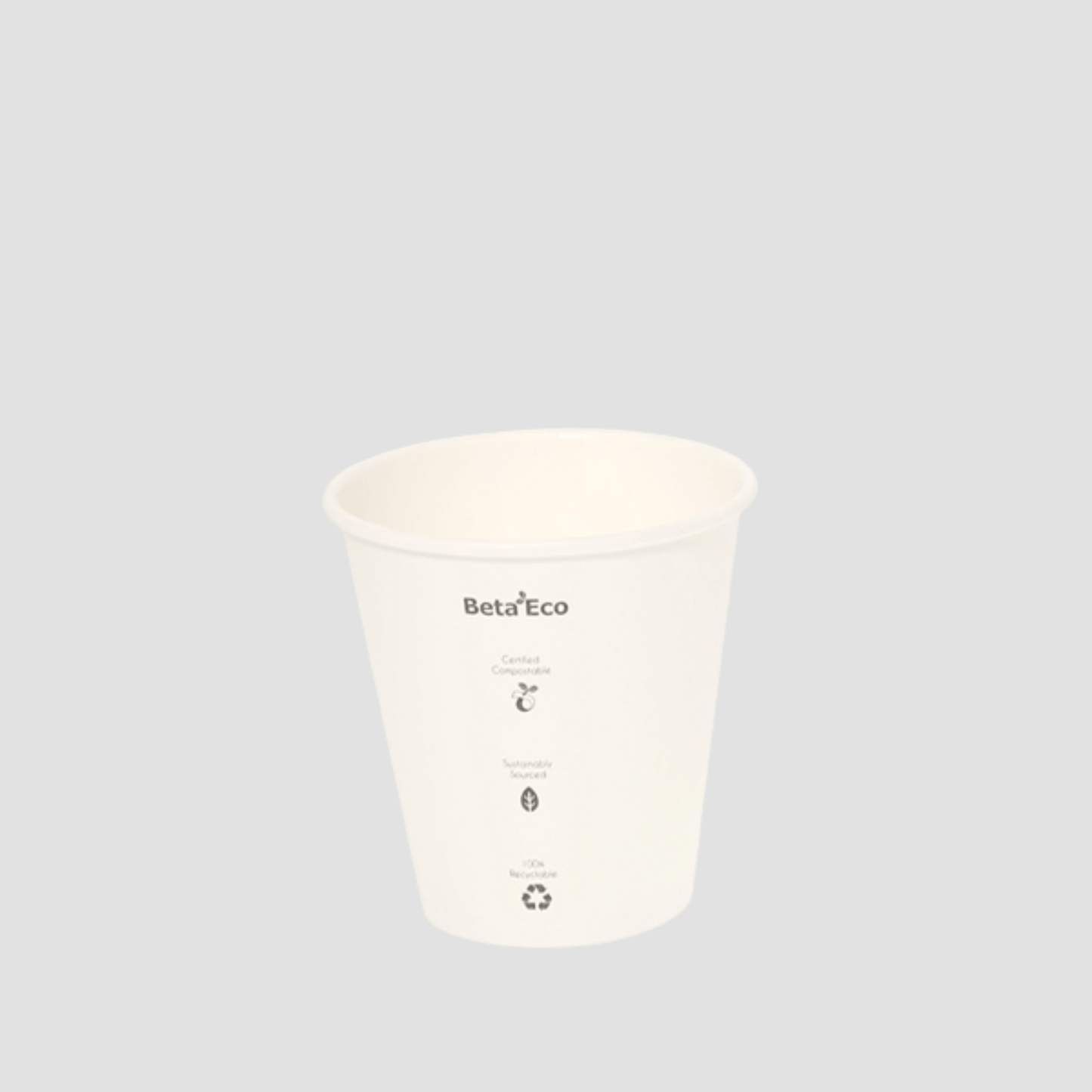BetaEco Compostable White Single Wall Coffee Cup - Sigma Supply
