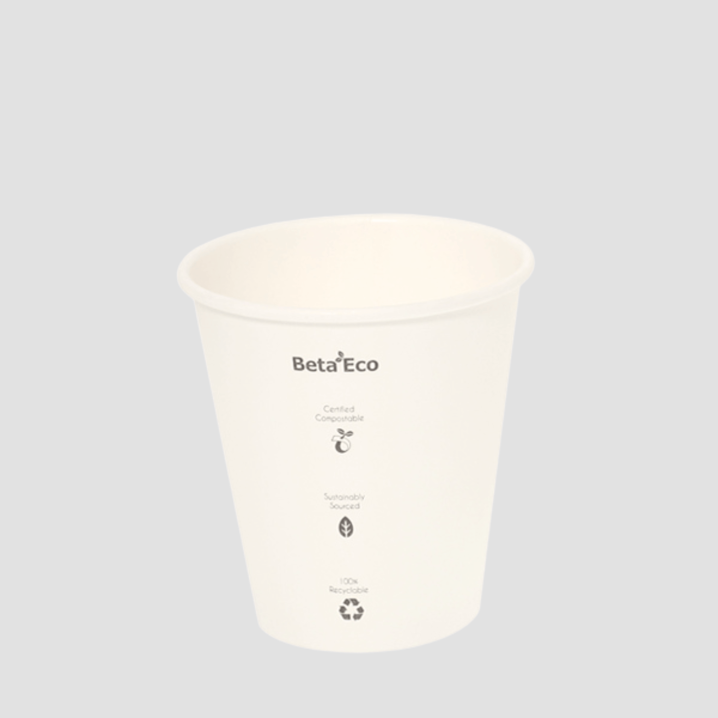 BetaEco Compostable White Single Wall Coffee Cup - Sigma Supply