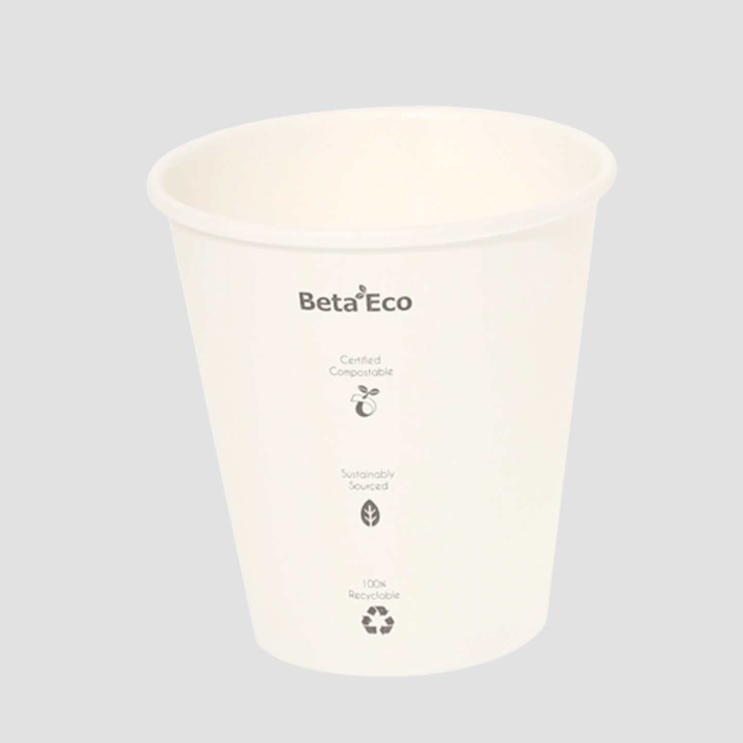 BetaEco Compostable White Single Wall Coffee Cup - Sigma Supply