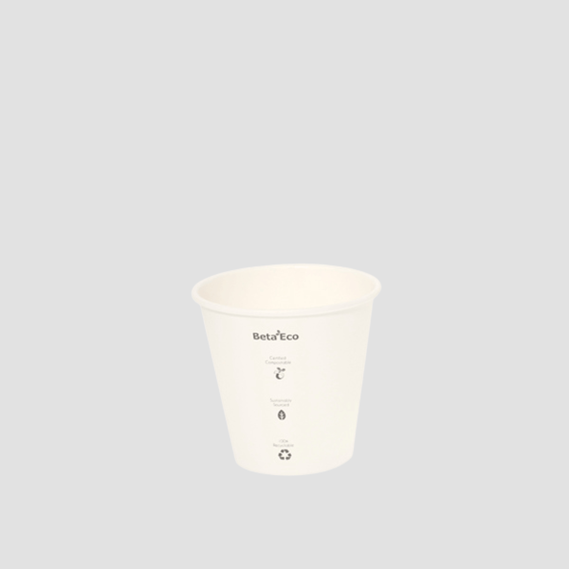 BetaEco Compostable White Single Wall Coffee Cup - Sigma Supply
