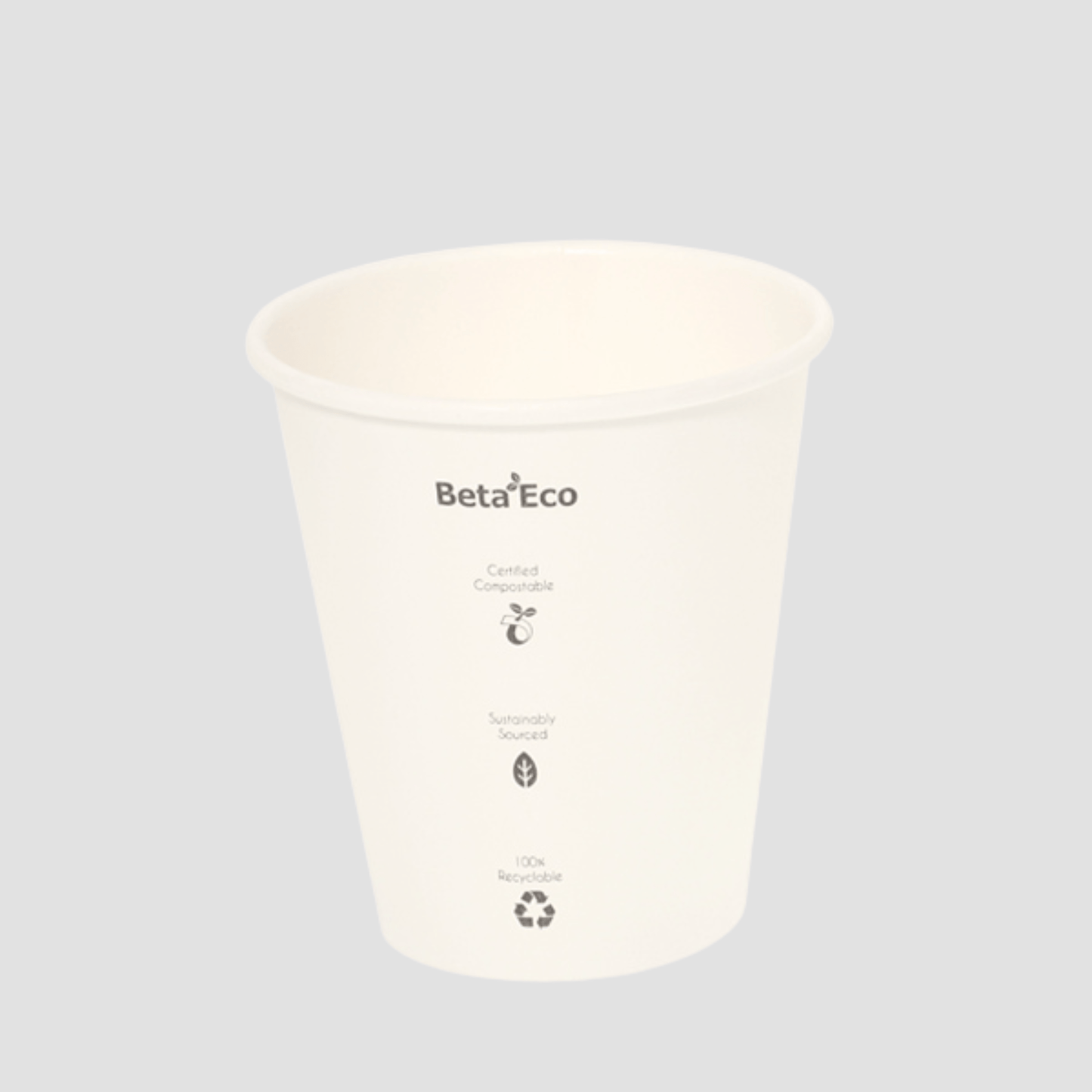 BetaEco Compostable White Single Wall Coffee Cup - Sigma Supply