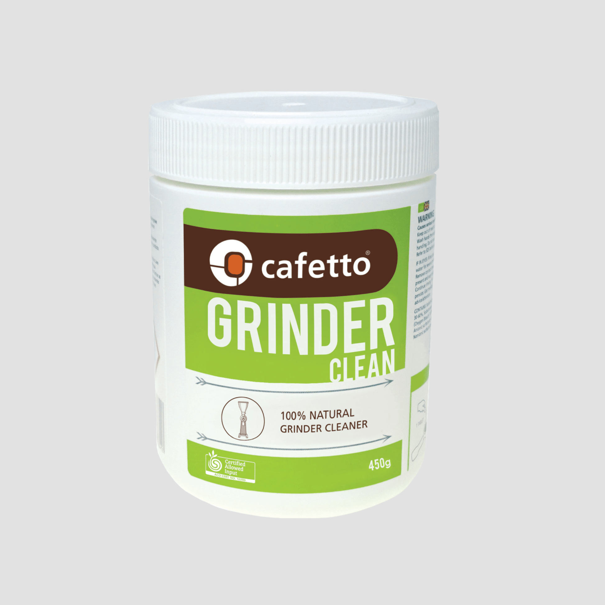 Cafetto Grinder Clean 450g Jar - Sigma Supply