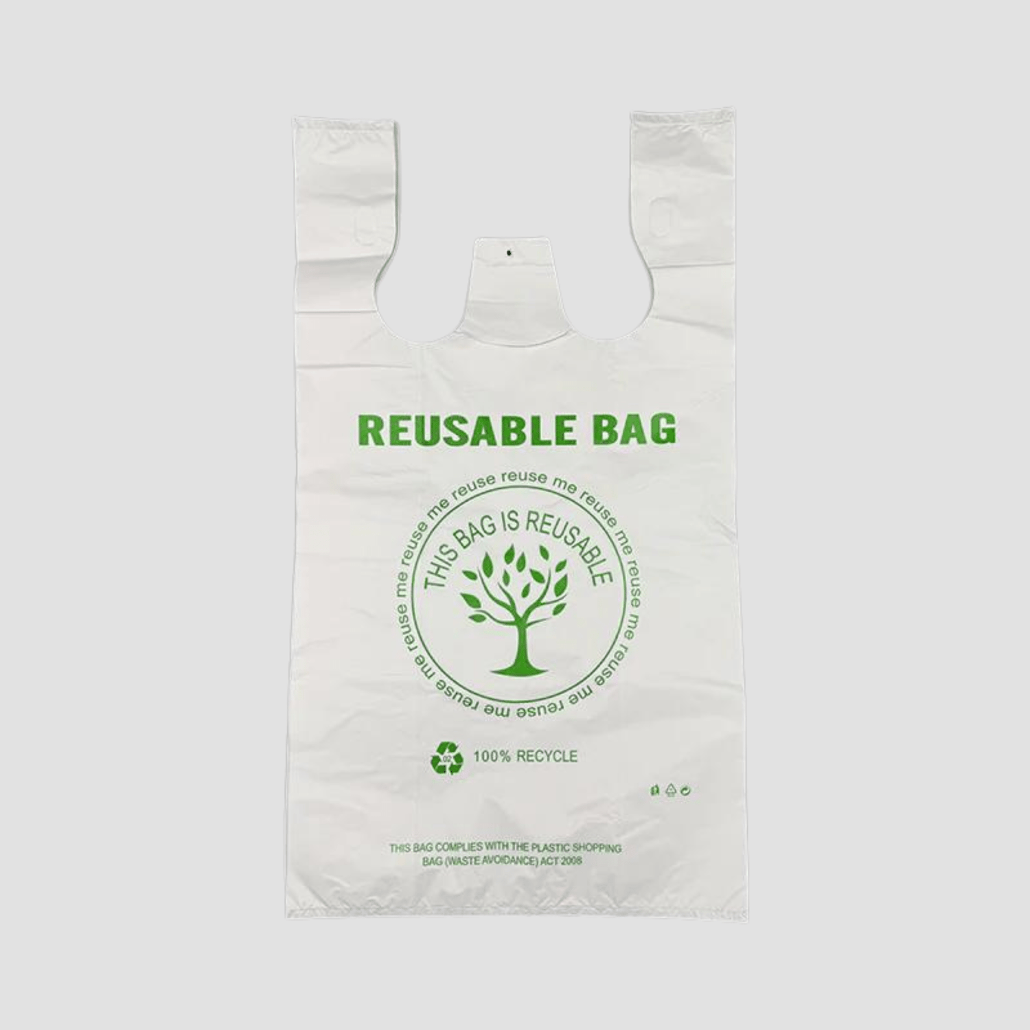 JF Reusable Plastic Bag White - Sigma Supply